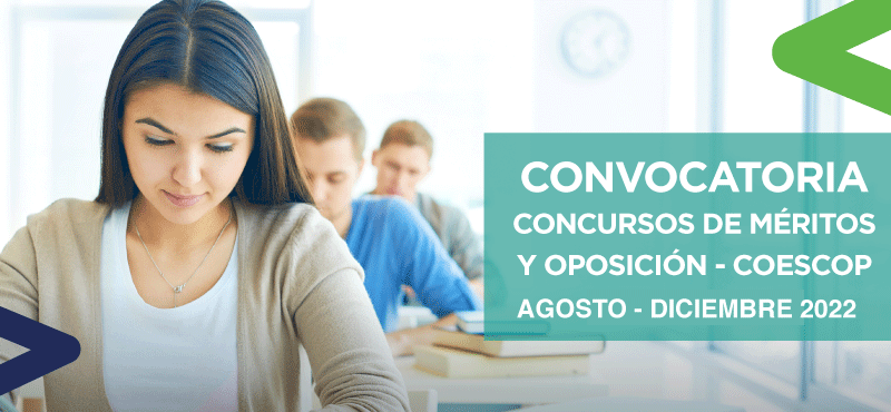 CONVOCATORIA CONCURSOS DE MÉRITOS Y OPOSICIÓN - COESCOP